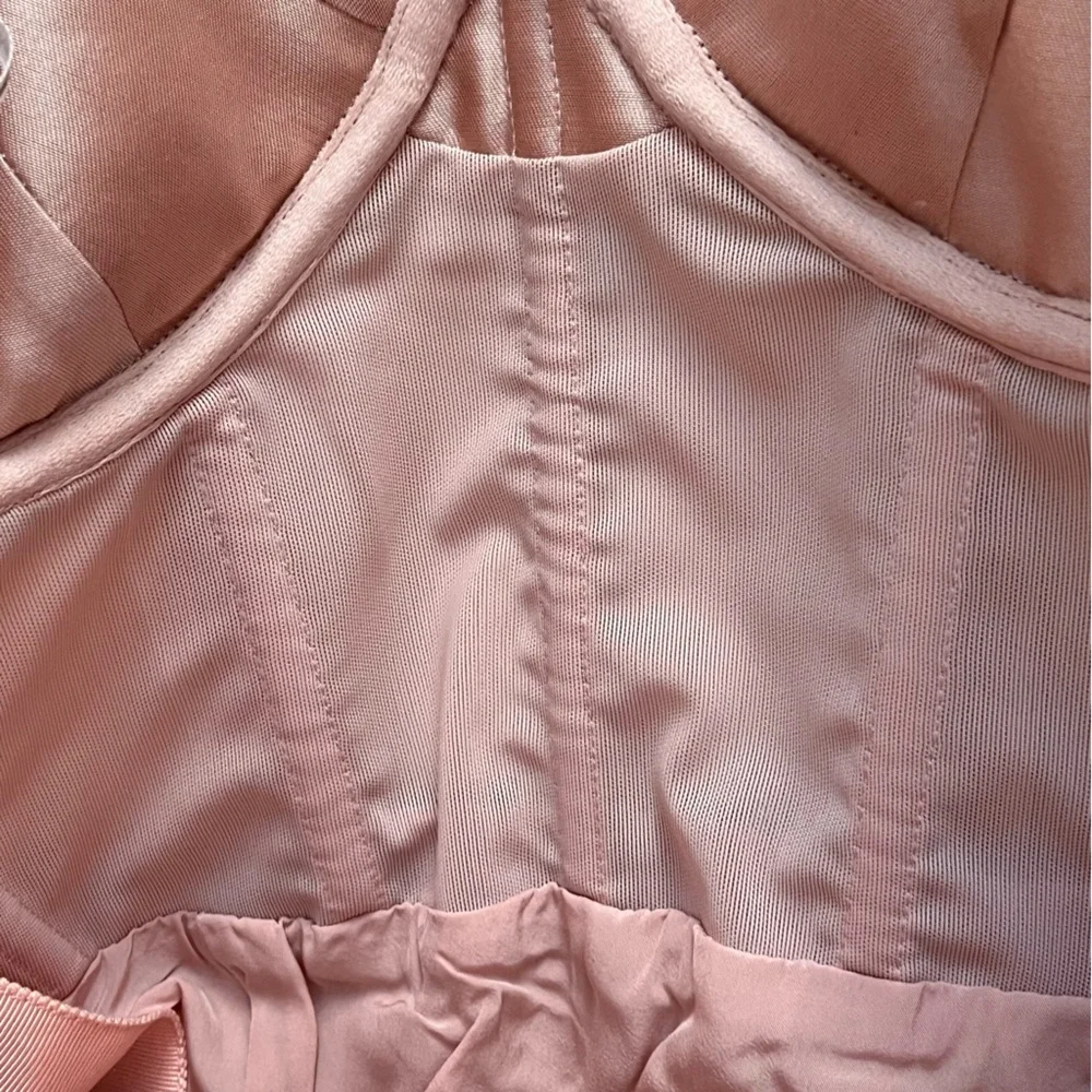 NWOT Zimmermann Matchmaker Bustier Wool-Silk Blush Pink Mini Dress 0 - Picture 10 of 16